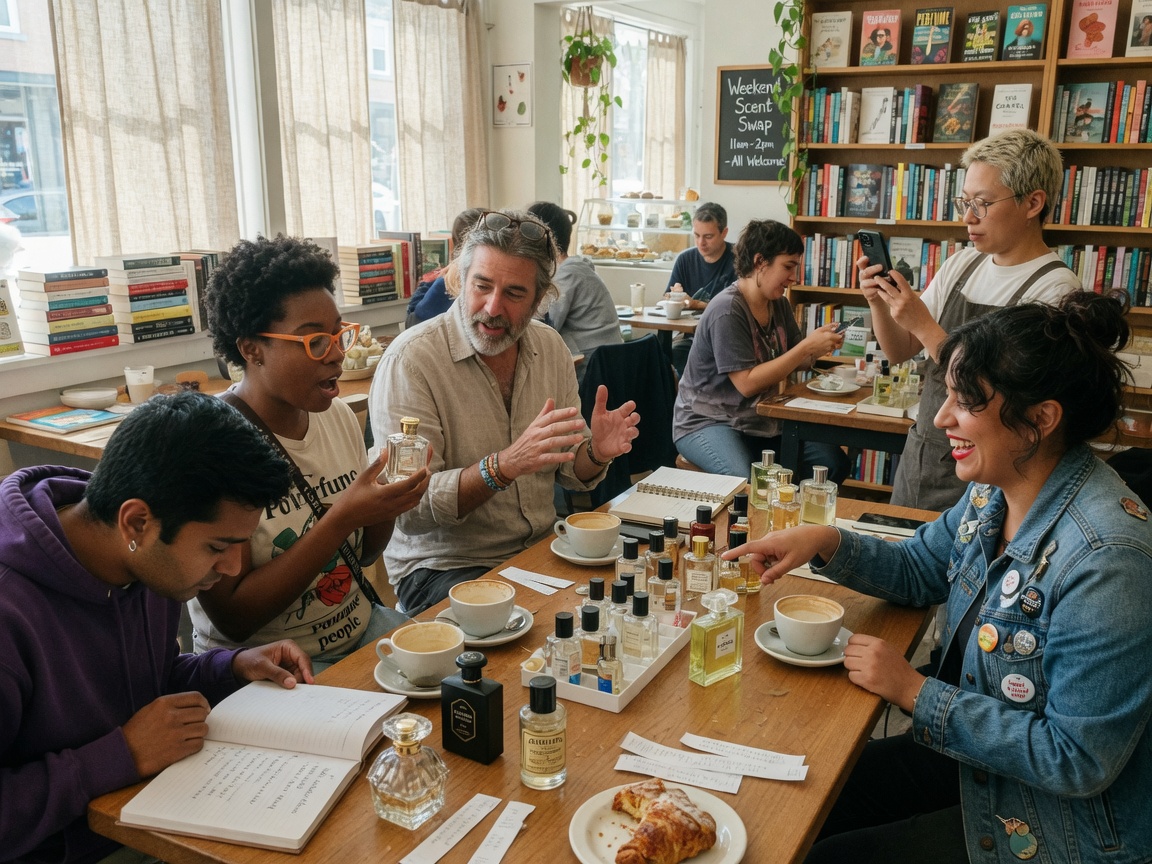 Collectors at a fragrance meetup