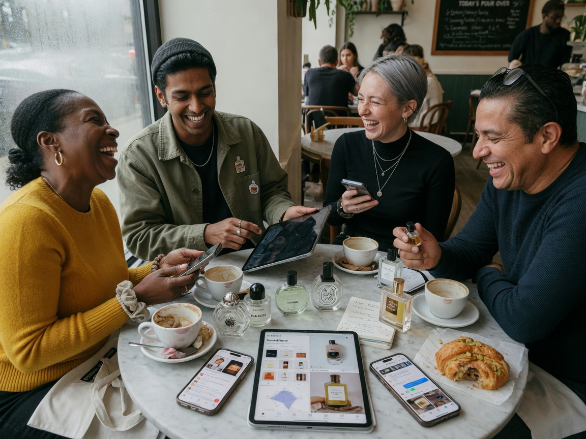Fragrance collectors at a Loved Scents meetup