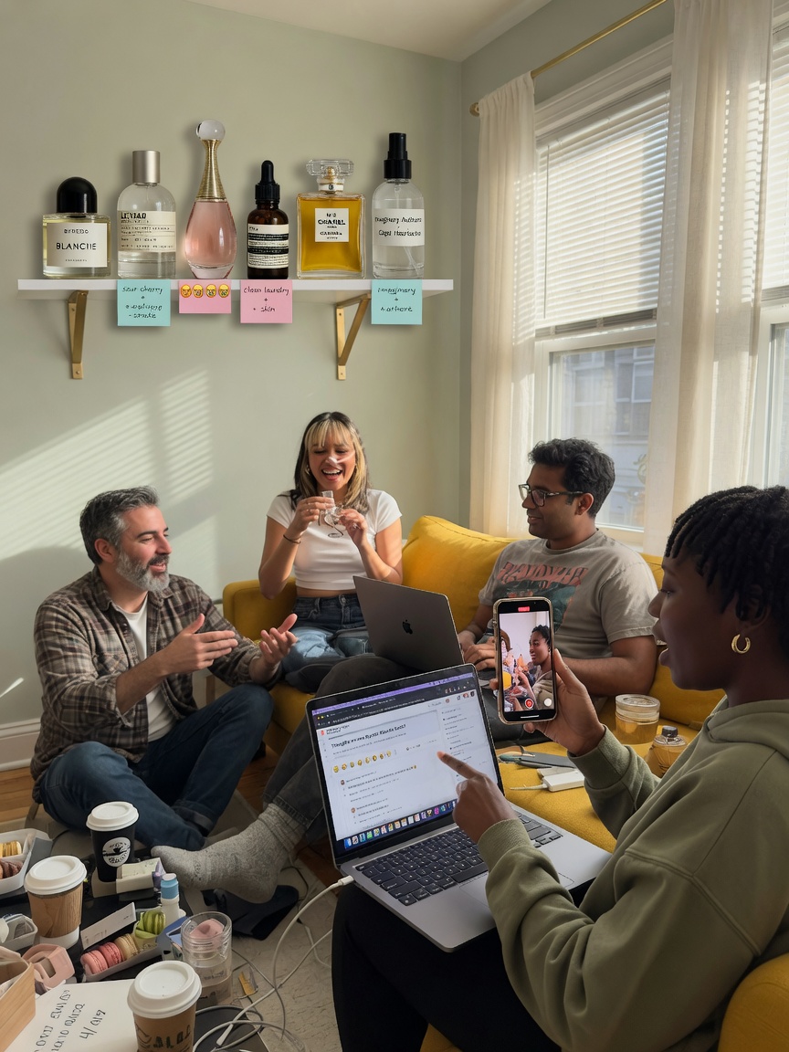 Scent Society members sharing fragrance reviews